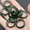 Anillo de Cuarcita Aceite Jade Anillo de Jade Verde Oscuro Anillo Mismo Estilo para Hombres y Mujeres Pulsera de Cuentas de Buda Anillo para Correr Anillo Colgante