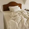 Conjunto de Quatro Peças de Algodão Lavado Jacquard de Linho Classe A para Dormir Nu Estilo Nuvem/Japonês Capa de Edredom Lençol de Cama Estilo Minimalista Algodão Puro 100% Algodão Linho