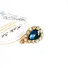 Acessórios para joias DIY atacado brincos de tarracha com pedra preciosa cristal gota diamante, brincos e acessórios versáteis para mulheres