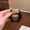 Nova Coleção Coreana de Scrunchies Plissados de Renda com um Toque de Luxo, Acessório de Prendedor de Cabelo Simples e Moderno com um Toque de Elegância