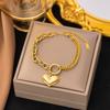 Pulseira de Aço Inoxidável Nova Estilo Ins Japonês e Coreano Que Não Desbota Versátil Joia de Mão Pulseira Joias para Mulheres