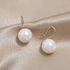 Aretes de Cuentas Blancas Aretes Sobre Todo Combinables Joyería para las Orejas Colgante de Gancho para la Oreja Aretes de Moda Aretes Cortos Elegantes para Mujer