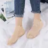 Meias Femininas de Verão Finas com Renda, Meia-Calça de Comprimento Médio, Meias Curtas de Cintura Baixa, Meias Casuais Respiráveis e Absorventes de Suor para Mulheres, Sapatos de Verão