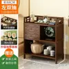 Gabinete Lateral, Mesa Lateral de Sofá, Mesa de Esquina, Gabinete Pequeño de Té, Juego de Té de Bambú, Gabinete para Guardar Hojas de Té, Gabinete de Té, Estante de Almacenamiento, Mesa de Té, Mesa de Café