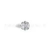 Brincos de Tarraxa Quadrados de Zircônia 4mm f136 Liga de Titânio Quadrado Zircônia 5A Tarraxas para Tragus Titânio G23 Joia para Piercing com Rosca Interna