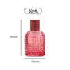 En stock botella de perfume de vidrio de piña de 50 ml con tapa de rosca botella de spray portátil cosméticos de viaje decantador de perfume