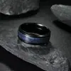 El anillo de acero inoxidable aurora para hombre más vendido de Amazon en Europa y América, anillo vintage de cielo estrellado azul, joyería de mano de estrella