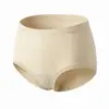 Calcinha Sexy Feminina de Algodão Puro 7A Antibacteriana Respirável com Renda na Cintura Média Controle de Barriga Confortável Sem Costura