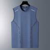 Nueva 2025 Verano Básico Popular Delgada para Hombre Estampada Sin Mangas Juvenil Popular Cuello Camiseta de Hombre