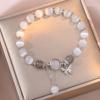 Pulseira Feminina Estilo Japonês e Coreano Olho de Gato Natural Borboleta Pulseira da Moda Celebridade da Internet Design Elegante Pulseira com Sensação para Mulheres Atacado