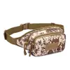 Bolsa de cintura portátil para esportes ao ar livre, camuflagem militar tática para ciclismo, bolsa de ombro para corrida lenta, bolsa de peito para camping e caminhada com orifício para fone de ouvido