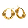 Brincos de Titânio com Banho de Ouro de Alta Qualidade Normcore Transfronteiriços Europeus e Americanos para Mulheres Estilo Ins Luxo Acessível Versáteis Prontos para Venda