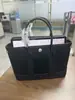 Bolsa de lona splicing de cuero de vaca capa superior hilo encerado gran capacidad bolsa de mensajero simple bolsa de jardín negra 23 30 36cm