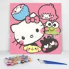 20*20 Pintura al Óleo Digital de Dibujos Animados de Anime Pintura Decorativa DIY para Colorear Hecha a Mano para Niños Stock Listo Pintura al Óleo Digital al por Mayor