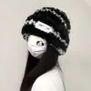 Chapéu de pelúcia estilo urso, versão coreana, para mulheres no outono e inverno, quente, circunferência da cabeça grande, proteção para as orelhas, chapéu de tricô