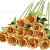 Rosa de Seda Simulada Flor Artificial Única Flor Artificial Casamento Casa Dia dos Namorados Decoração Buquê de Alta Qualidade Parede