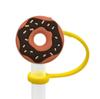 Novo Desenho Animado Fofo Donut Tampa à Prova de Poeira para Canudo Fivela Decorativa Criativa DIY para Canudo Plug de Silicone para Canudo