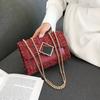 Bolso Estilo Tweed para Mujer 2025 Nuevo Popular Estilo Coreano Bolso de Hombro de Cadena Bolso Cruzado de Lana a la Moda Bolso Cuadrado Pequeño de Tendencia