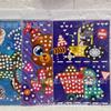 Calcomanías de Mosaico de Puntos de Colores de Dibujos Animados Material para Aula de Bricolaje para Jardín de Niños Calcomanías DIY para Niños