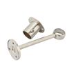 Accesorios para barra de armario con asiento de brida de acero inoxidable, asiento de cubo de tubo redondo de base alta, grueso y resistente, barra de secado de ropa esférica de montaje lateral para balcón