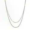 Plata Esterlina S925 Collar Básico Simple Chopard para Mujer Moda Serie Brillante Cadena de Clavícula Collar Versátil