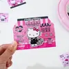 Sanrio Mini Bean Bean Serie Dulce Corazón Set de Pegatinas y Bloc de Notas Lindos, un cuaderno compacto de bolsillo