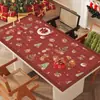 Mantel de silicona, impermeable y a prueba de aceite, mantel sin lavado, rojo de Año Nuevo, mantel para la Fiesta de la Primavera, resistente al calor, mantel para mesa de centro de Navidad