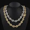 Hip-Hop Europeo y Americano Transfronterizo Cadena Completa de Ojo de Cerdo con Diamantes Zirconia Collar Accesorio Versátil de Moda para Hombre Joyería Personalizada