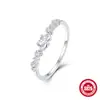 Anillo de Plata de Ley S925 para Mujer, Estilo Coreano, Joyería de Verano Hueca con Incrustaciones de Diamantes, Diseño de Nicho, Dedo Índice, Estilo Ins