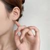 Pendientes de tuerca de flor de diamantes de imitación pequeños exquisitos de aguja de plata S925 para mujer, pendientes de temperamento de moda para combinar con todo de celebridad de Internet del mismo estilo