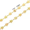 Corrente de Aço Inoxidável Estrela Lua Embossada/Peça Cruzada/Triângulo Peça Redonda Galvanizada a Vácuo Ouro 18K Produto Semi-acabado DIY com Corrente