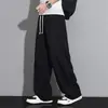 Pantalones de Lino de Seda Helada para Hombre 2026 Nuevo Verano Delgados Holgados Rectos de Secado Rápido Tallas Grandes Casuales Pantalones para Hombre