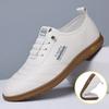 Zapatos Blancos de Verano para Hombre, Zapatillas Versátiles de Suela Blanda Transpirables sin Cordones, Zapatos Casuales de Moda, Zapatos de Negocios para Hombre de Estilo Británico