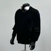 2025 Nova Coleção Outono Marca Americana Tendência Moletom Gola Redonda Patchwork Manga Longa Pulôver Simples Casual Cinza Top para Homens