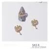 LZ Nueva Joyería de Circonita para Arte de Uñas Alas de Pegaso Perla Unicornio Oscuro Lazo Borla Material de Decoración de Uñas