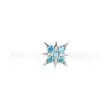 Brincos Studs de Titânio F136 com Zircônia em Formato de Estrela de Oito Pontas, Studs para Cartilagem, Acessórios de Joias para Piercing Interno Espiral