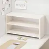 Prateleira de armazenamento para mesa, organizador de mesa, estante de armazenamento multicamadas para estações de trabalho, prateleira de exibição integrada de montagem na parede