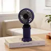 Novo Ventilador Mini Portátil de Carregamento USB Ventilador Elétrico Dobrável para Viagem Baixo Ruído Pendurado no Pescoço Vento de Três Velocidades