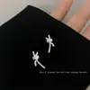 Pendientes de diseñador de nicho con nudo de circón, moda, personalidad simple, para el trabajo, lazo de cinta, pendientes de alta gama para mujer