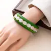 Pulsera Geométrica Ovalada Retro con Incrustaciones de Resina y Madera, Pulsera Versátil de Nicho de Tronco, Pulsera de Madera de Alta Gama