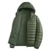 Chaqueta de Algodón con Capucha Gruesa de Invierno Nueva para Hombre, para Jóvenes y Adultos de Mediana Edad, Relleno de Plumón y Algodón, Tallas Grandes, Color Sólido, Ropa Exterior Casual