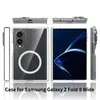 Adecuado para Europa y América, Funda de Teléfono Magnética Transparente Z Fold8, Cobertura Completa con Bisagra Plegable Izquierda y Derecha