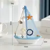Artesanías de Velero Transfronterizas de 15 CM Adornos Accesorios para Fotos en Línea Decoración de Pasteles Velero para el Hogar Pequeño Velero