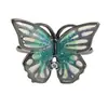 Anillo Abierto Negro Mate Esmaltado Dulce y Fresco con Diseño de Mariposa Gota de Aceite Niche Apilable Versátil para Mujer