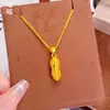 Pingente de Amendoim Requintado Antigo Banhado a Ouro Latão Banhado a Ouro Acessórios Duradouros Joia Pingente Corrente de Suéter