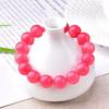 Pulsera de tres anillos de calcedonia piedra roja rosa hibisco rosa torre cadena bendición familiar Moda Live al por mayor