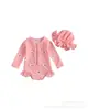 0-3m 3-6m 6-12m 12-18m 18-24m 2-3A Mameluco con Patrón de Moño y Gorro