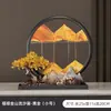 Reloj de arena con árbol de dinero de cristal amarillo, adorno de arte en arena, decoración de escritorio de oficina, regalo de inauguración de negocio, regalo de inauguración de casa