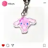 Chaveiro Pingente de Mel Bonnie Acrílico Camada Dupla Transparente Jogo do Feijão Vermelho Mercadoria Mochila de Acrílico Presente