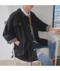 Abrigo de otoño e invierno para hombre, chaqueta de béisbol de moda coreana para hombre, chaqueta deportiva informal holgada para motocicleta.